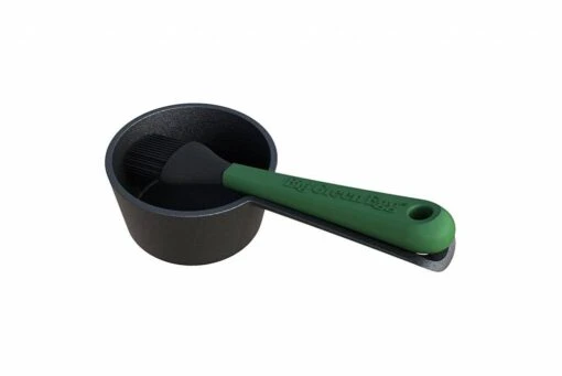 Big Green Egg Gietijzeren Sauspan Met Basting Brush -Napoleon Verkoopwinkel big green egg gietijzeren sauspan met basting brus