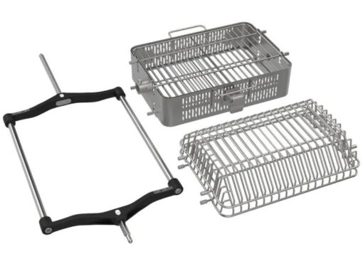 Kamado Joe JoeTisserie Basket Set Spit Mand -Napoleon Verkoopwinkel kamado joe joetisserie basket set spit mand 1