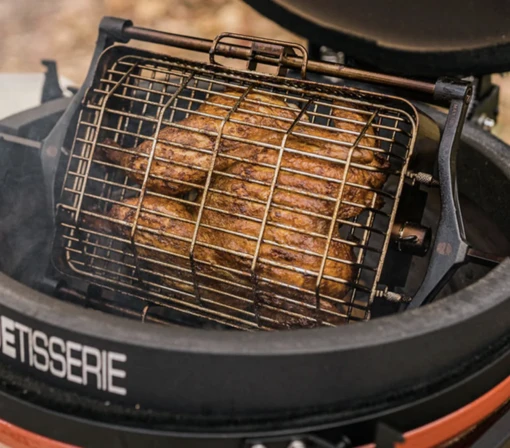 Kamado Joe JoeTisserie Basket Set Spit Mand -Napoleon Verkoopwinkel kamado joe joetisserie basket set spit mand 4